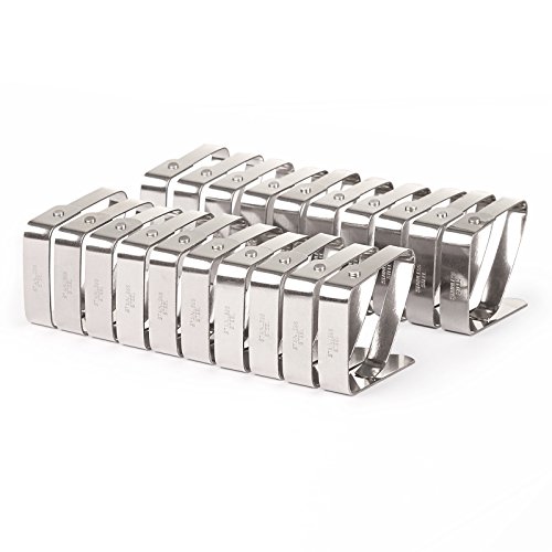 Buy VEEYOO Set of 20 Adjustable Stainless Steel Tablecloth Clips Clamps Party Restaurant Picnic