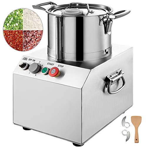 VBENLEM 110V Commercial Food Processor 4L Capacity 550W Electric Food Cutter 1400RPM Stainless