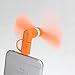 MMdex 5-Pack 2 in 1 Portable Micro USB and 8 Pin Mini Phone Fan,Dock Cooling Cooler Rotating Fan for iphone 5 5s 6 6s /Plus and Android Smartphone Samsung HTC Color Random (5pcs)