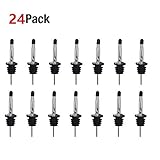 24 Pack Liquor Pour Spouts Set - Stainless Steel bottle spout and Liquor Pourers Dust Caps Covers
