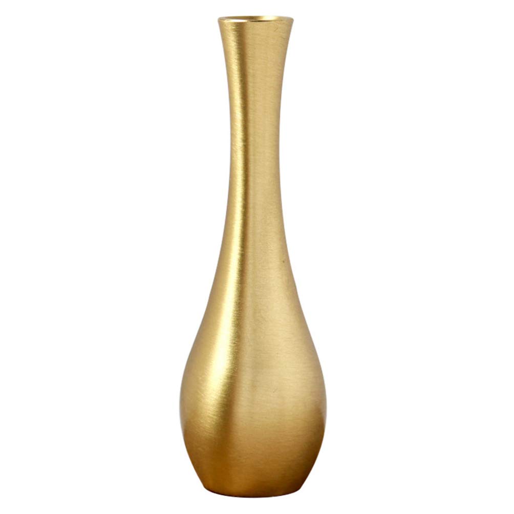 BESPORTBLE Gold Copper Vase Decorative Vintage Metal Elegant Vase Decorations Table Centerpieces