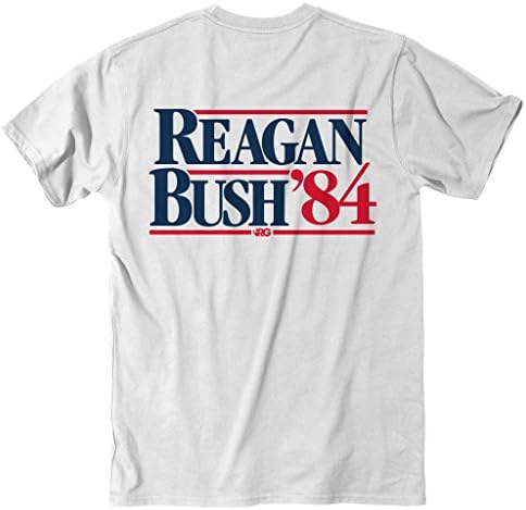 Rowdy Gentleman - Reagan Bush '84 Short Sleeve Pocket Tee - XX-Large,White