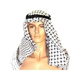 Authentic Middle Eastern Arab Kafiya Keffiyeh w Aqel Rope by Bethlehem Gifts TM