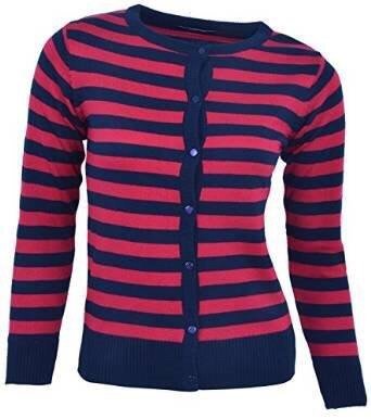 ogarti women's wool cardigan (o1018, navy/red)