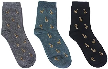 Men Design Casual Cotton Socks (Giraffe Character (3Pair)()