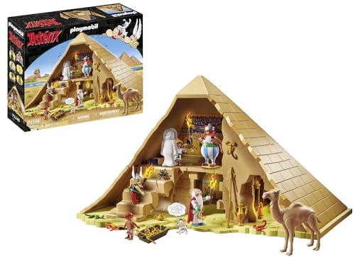 PLAYMOBIL 71148 Asterix: Pyramide des Pharao, Obelix, Asterix, Miraculix, Numerobis, Schraubzieris, Idefix, Spielzeug für Kinder ab 5 Jahren [Exklusiv