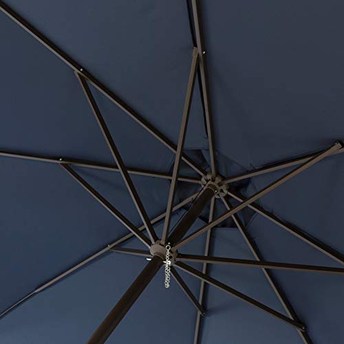 image for C-Hopetree 11 feet Round Patio Sun Shade Umbrella Crank Winder Fibergl