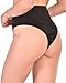 iHeartRaves Thong Booty Shorts High Waisted Thong Booty Shorts Rave Bottoms for EDM Music Festivals (Black, Small)