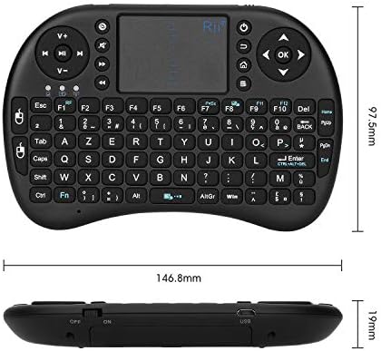Rii Mini i8 Wireless (AZERTY) - Mini Clavier français, Ergonomique sans Fil avec Touchpad - Pour Smart TV, mini PC, HTPC, Console, Ordinateur - Bestbluetooth.fr Rii Mini i8 Wireless (AZERTY) - Mini Clavier français, Ergonomique sans Fil avec Touchpad - Pour Smart TV, mini PC, HTPC, Console, Ordinateur
