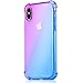 BOFTALE Clear iPhone Xs Max Case, Gradient Slim Soft TPU Shockproof Protective Phone Case for Girls Women Compatible with iPhone Xs Max (Purple Blue)
