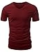Doublju Mens V-Neck T-shirts with Short Sleeve
