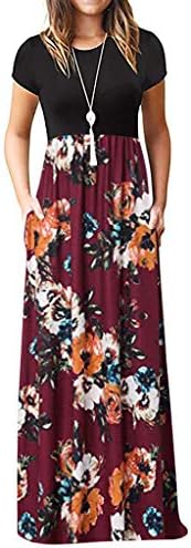 Ulanda Elegant Women's Maxi Dress Floral Printed Autumn Long Sleeves Casual Tunic Long Maxi Dress …