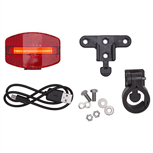 Bike Grateful Red USB Bike Tail Light, Red/Black , 4.5 x 2.25 x