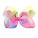 20PCS 6Inch Large Big Hair Bows Grosgrain Ribbon Rainbow Bow Alligator Hair Clips Hair Accessories For Baby Girls Toddlers Kids Teens