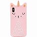 Artbling Cat Unicorn Case for iPhone X/ XS Silicone 3D Cartoon Animal Pink Cover,Kids Girls Cool Fun Cute Love Cases,Kawaii Soft Gel Rubber Unique Character Fashion Funny Protector for iPhoneX XS 10