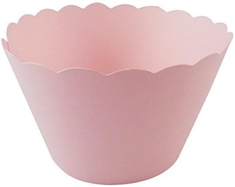 Cupcake Wrappers x 50 Per Pack, Cupcake Wrap Sleeve, Wedding, Birthday Party (Light Pink)