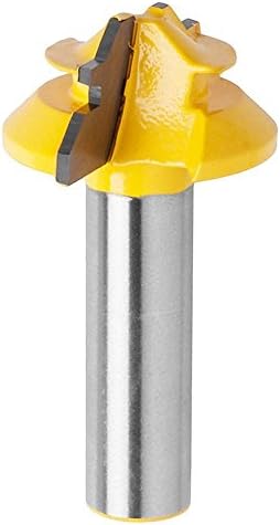 Dekawei 1/2" Shank 1-3/8 Diameter 45 Degree Lock Miter Router Bit Wood Cutter for Woodworking Drilling Power Tools