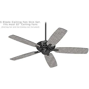 Diamond Plate Metal 02 Ceiling Fan Skin Kit Fits Most 52 Inch