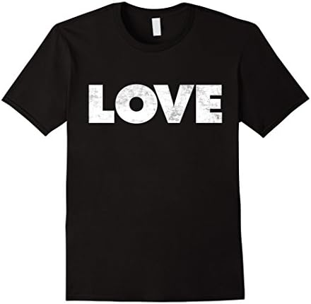 Mens The word Love | A shirt that says Love Large Black