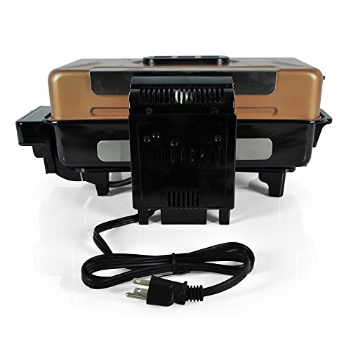 Nutrichef Electric Fish Grill Indoor Cooking Small Outdoor Backyard