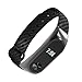 Compatible for Mi Band 2 Strap Replacement Protective Shell Carbon Fibre Wristbands Bracelet Bands Compatible for Xiaomi Mi Band 2 (Black)