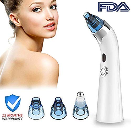 Blackhead Vacuum, 2019 Upgraded Rechargeable Blackhead Vacuum Suction Remover, Professional Portable Pore Vacuum Led Display Electric Pore Suction Vacuum with 4 Beauty Probes for Men for women