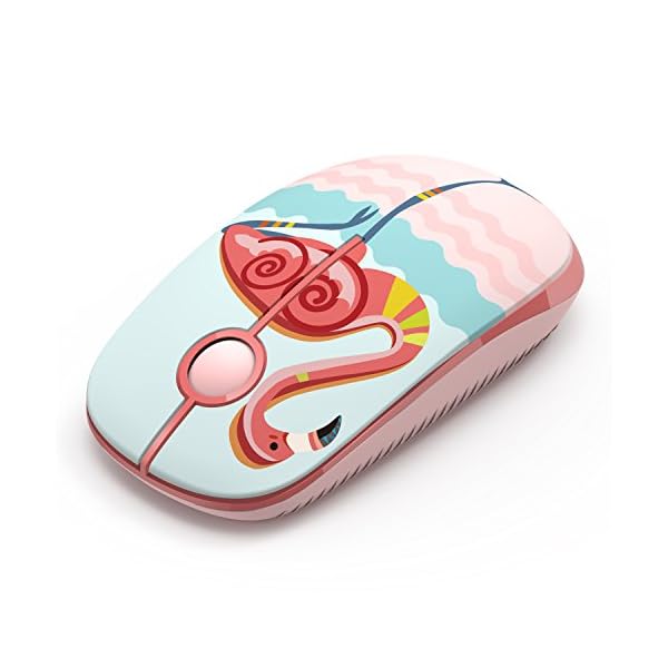 Wireless-Mouse-Jelly-Comb-MS001-24G-Computer-Mice-with-Nano-Receiver-for-PCDesktopLaptop-with-USB-ports-and-WindowsMacLinux-Silent-Smooth-Basic-Design-Flamingo Wireless Mouse, Jelly Comb MS001 2.4G Computer Mice with Nano Receiver for PC/Desktop/Laptop (with USB ports) and…