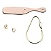 Rush Body Screw Lock Clip Large Brass Key Chain with Leather Holder