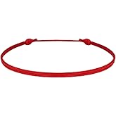 Luck Strings Thin Red Cord Bracelet - Waterproof Nylon Adjustable Surfer String Friendship Bracelet for Men, Women, Teens - Unisex Vegan Lightweight Summer Beach Accessories