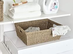 StorageWorks Wicker Baskets, Seagrass Baskets for