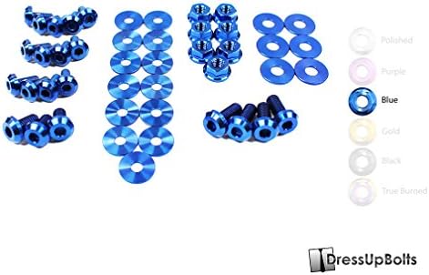Dress Up Bolts Titanium Engine Bay Kit for Subaru WRX & STi (2008-2014) (Blue)