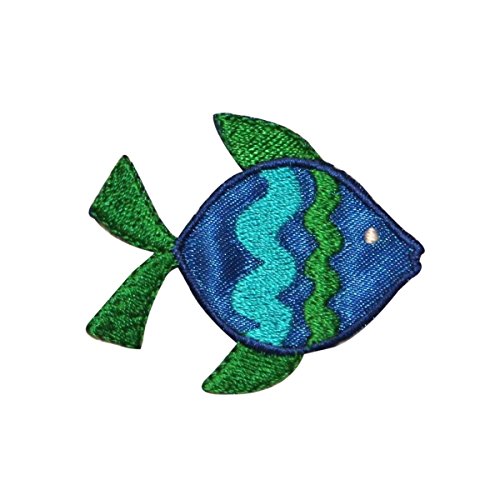 ID 0218 Tropical Snapper Fish Emblem Patch Ocean Fishing DIY Iron On Applique