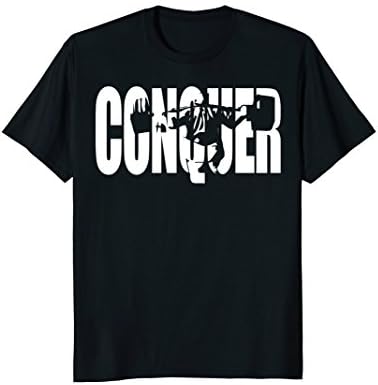 Mens CONQUER - Squat - Leg Day T-Shirt Small Black