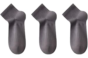 Men's Socks 3-Pack – 100% Cotton Low Cut Ankle Short Casual Socks, Breathable Summer Socks