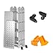 Finether 15.4ft Telescoping Ladder Multi Purpose Aluminum Extension Ladder, Folding Ladder Certified by EN131, 330lbs Capacity Heavy Duty with Safety Locking Hinges and 2 Panels for Free