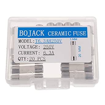 EDI-TRONIC 10 Pezzi Di Fusibili In Vetro A Rilascio Lento 5x20mm 250V Trage Typ522 6 3a 92357422