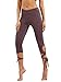 SweatyRocks Women Legging Cutout Tie Cuff Slim Yoga Pants Jogger Workout Tights, Purple, Large