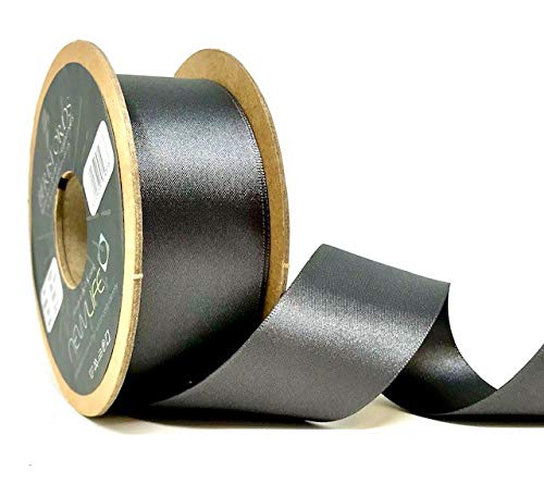 Berisfords 35mm 669 Smoked NewLife Satin Ribbon 100% Recycled 20m reel, Smokey Grey