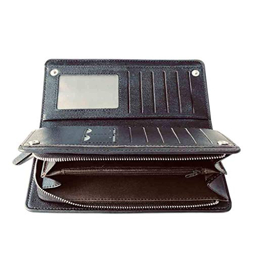 Hattfart Simply Wallet Long Handbag Large Capacity Leather Purse Clutches Bifold Multi Card Holder
