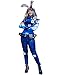 DAZCOS US Size Bunny Judy Hopps Cosplay Costume with Badge Ears Tail (Large) Blue