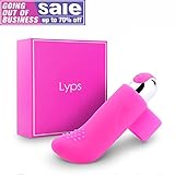 Vibrator Finger Massager - Powerful Therapeutic Bullet Vibrator (USB Charged) with 10 Vibrational Settings for Sex Women - Waterproof & Quiet Sex Toy Pink, Lyps Layla