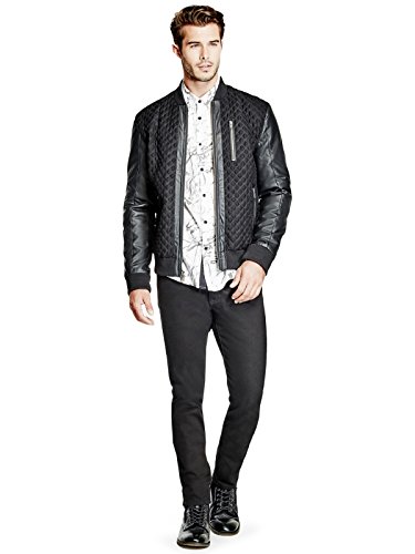 guess jake quilted bomber jacket