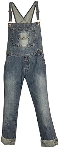 Clove Womens Dungarees Capri Straight Leg Blue Denim Adjustable Straps Size 8-22