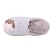 Cute Animal House Slippers for Women Fuzzy Hedgehog Home Shoes Waterproof Sole Indoor Slippers, Beige, 6-7.5 Women / 4.5-6 Men