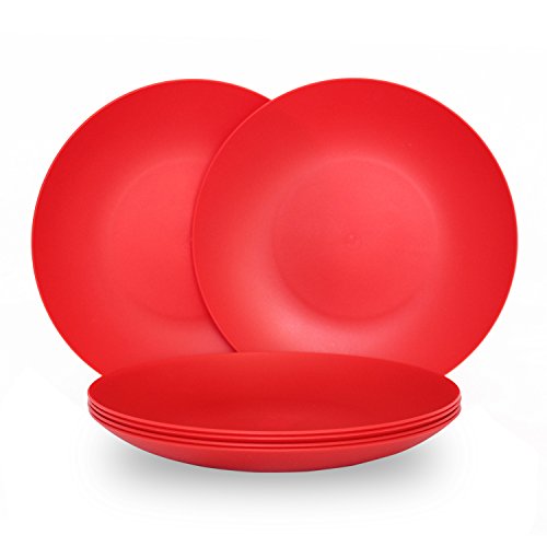 COZA DESIGN 6-Piece Plate Set (Red)