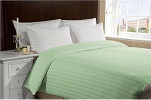 Lasin Bedding Luxury Soft 300 TC 100% Cotton, Hidden Zipper, Duvet Cover- 86" x 86" Queen/Full - Green
