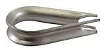 Loos Cableware AN100-C4 Stainless Steel Thimble for 3/32" and 1/8" Diameter Wire Rope (10 Piece)