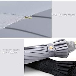 ThreeH Bamboo Stick Umbrella Auto Open Solid Color