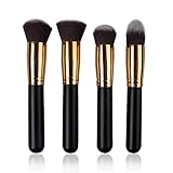 Generic 4 Pieces Pro Foundation Makeup Tools Cosmetic Brush Blending Face Eye Brush Kit Sets,Gold