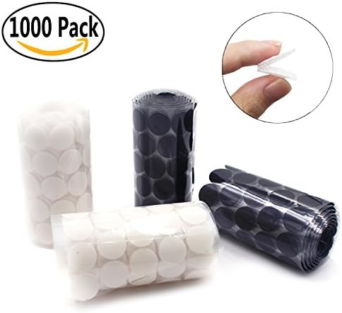 FeiZhu Sticky Back Coins Hook &amp; Loop Self Adhesive Round Dots Tapes 1000 pcs 500 pair 2 cm/ 3/4 inch Diameter